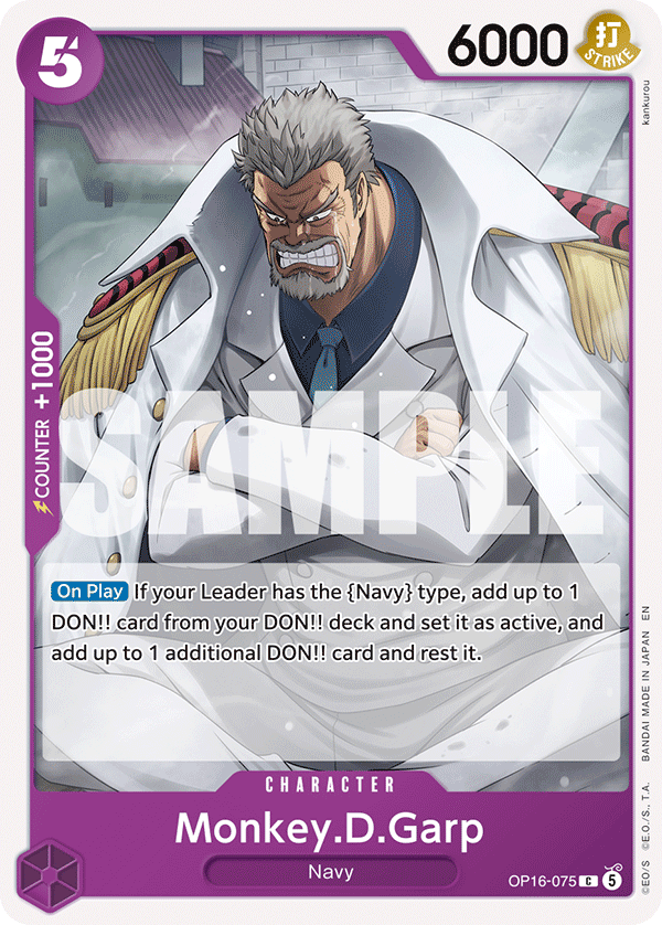Monkey.D.Garp One Piece card
