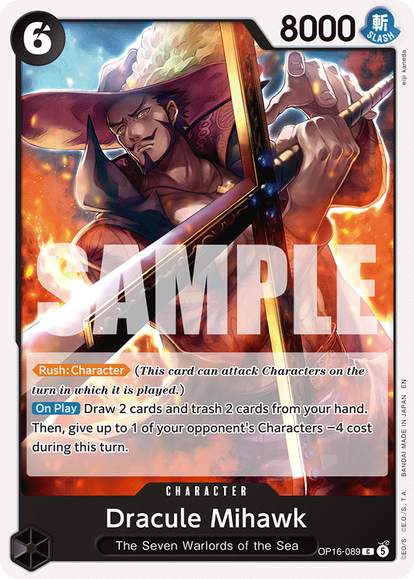 Dracule Mihawk One Piece card