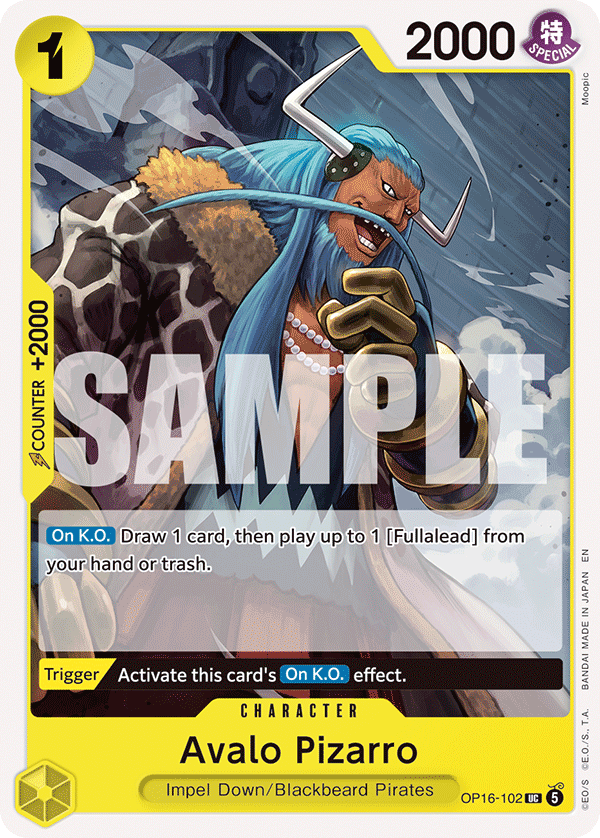 Avalo Pizarro One Piece card