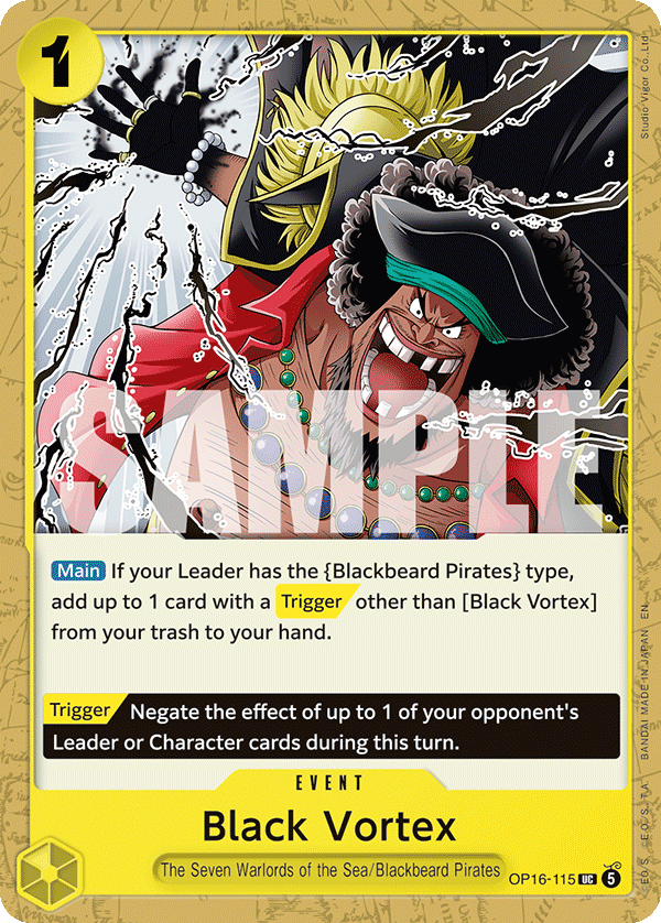 Black Vortex One Piece card