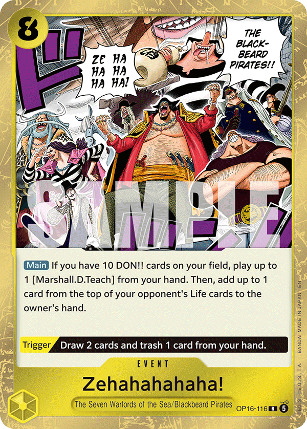 Zehahahahaha! One Piece card