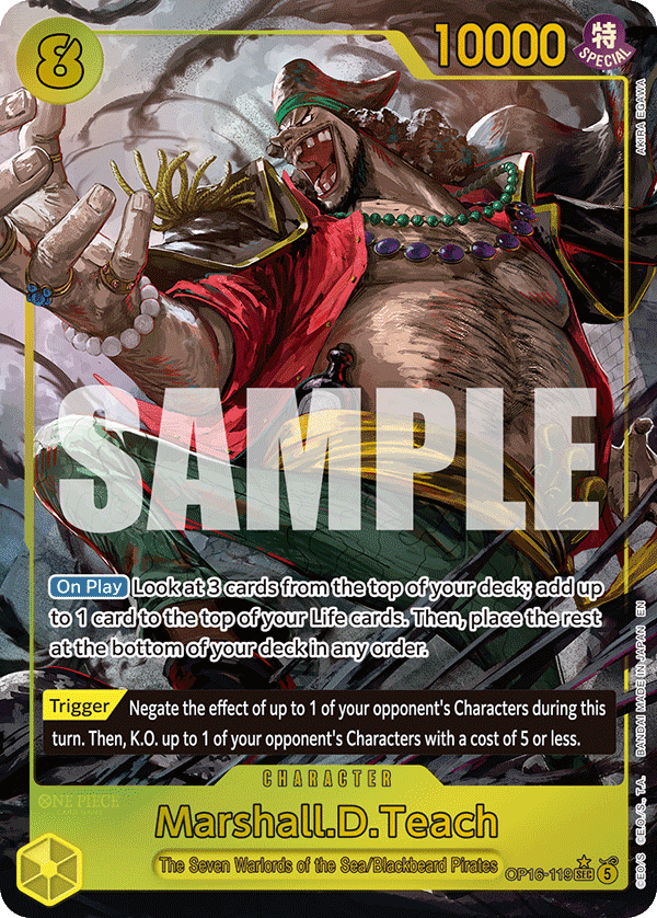 Marshall.D.Teach One Piece card