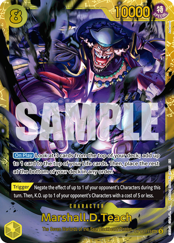 Marshall.D.Teach One Piece card