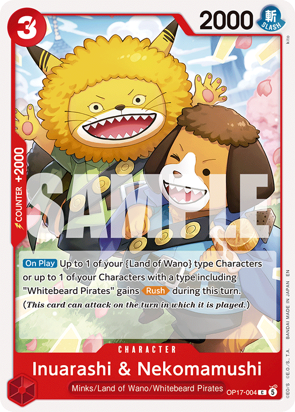 Inuarashi & Nekomamushi One Piece card