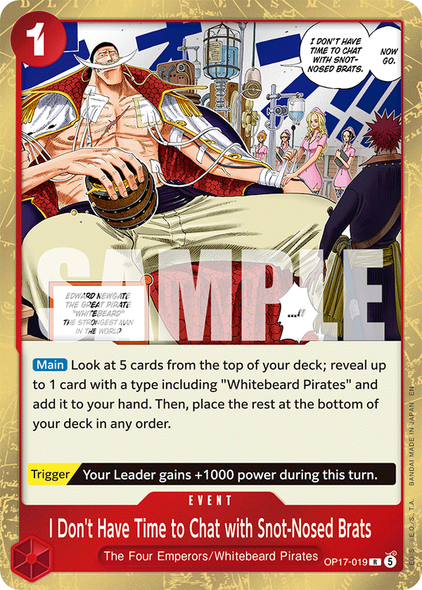 I Don't Have Time to Chat with Snot-Nosed Brats One Piece card