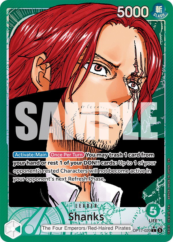 Shanks One Piece card