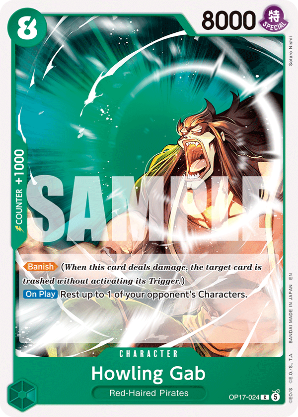 Howling Gab One Piece card