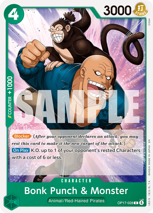 Bonk Punch & Monster One Piece card