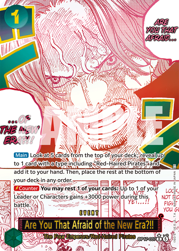 Are You That Afraid of the New Era?!! One Piece card