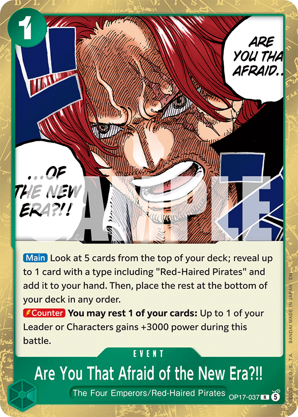 Are You That Afraid of the New Era?!! One Piece card
