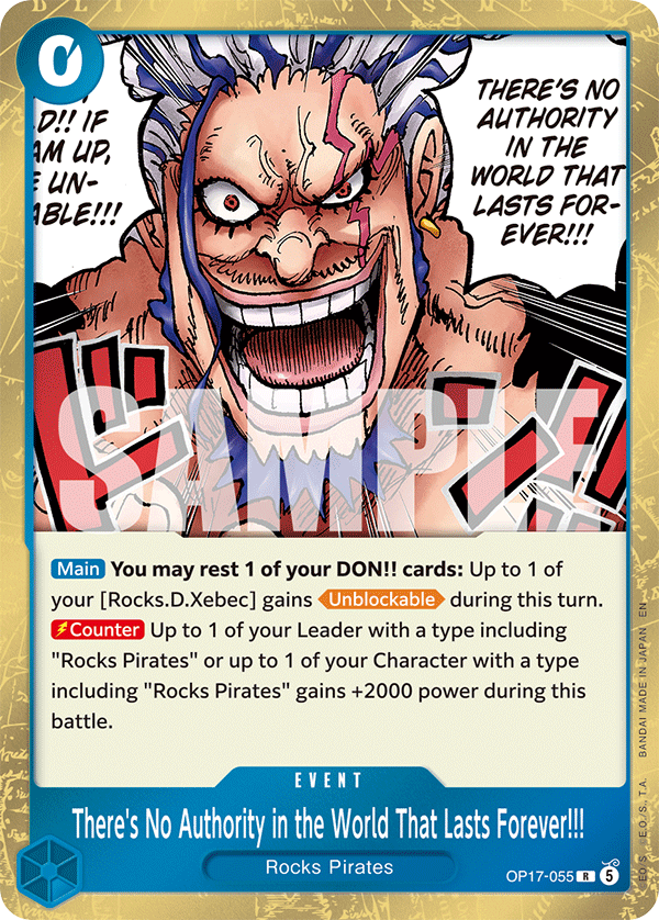There's No Authority in the World That Lasts Forever!!! One Piece card