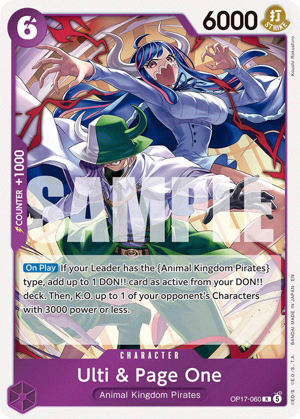 Ulti & Page One One Piece card