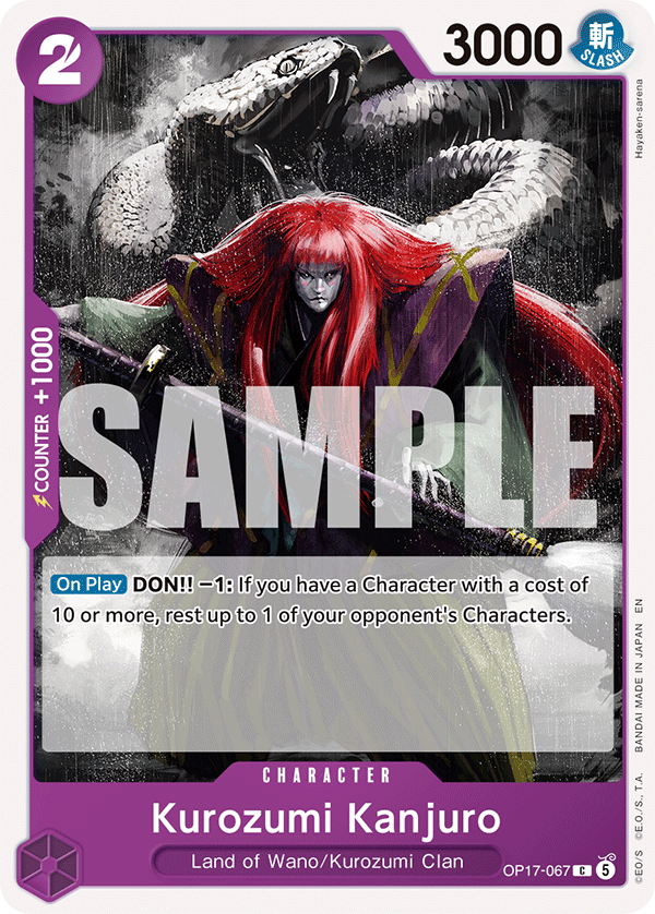 Kurozumi Kanjuro One Piece card