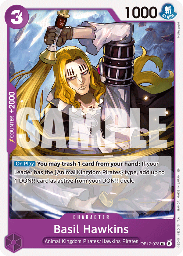 Basil Hawkins One Piece card
