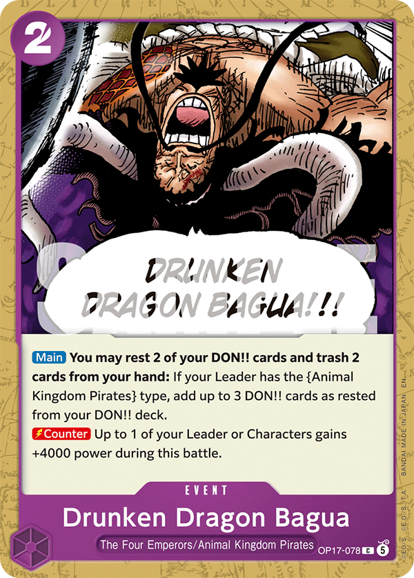 Drunken Dragon Bagua One Piece card