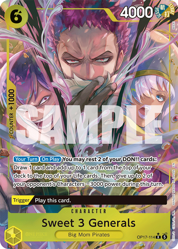Sweet 3 Generals One Piece card