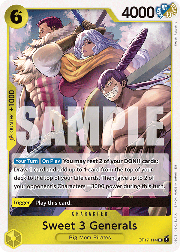Sweet 3 Generals One Piece card