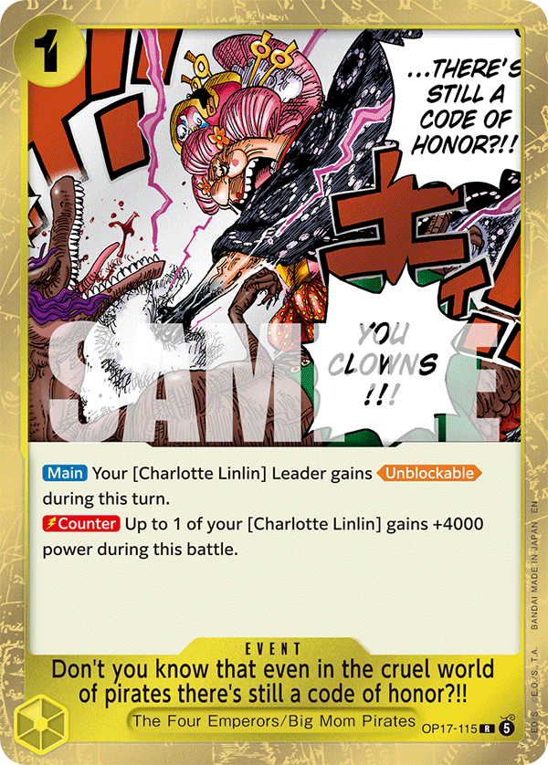 Don't you know that even in the cruel world of pirates there's still a code of honor?!! One Piece card