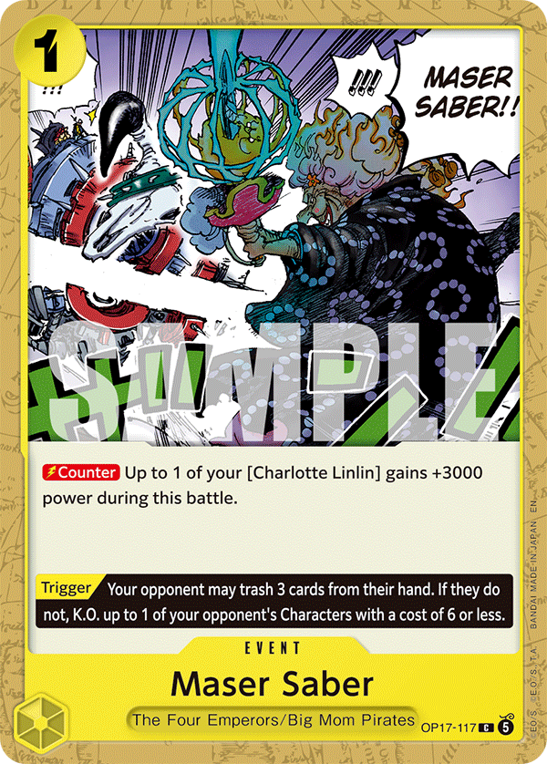 Maser Saber One Piece card