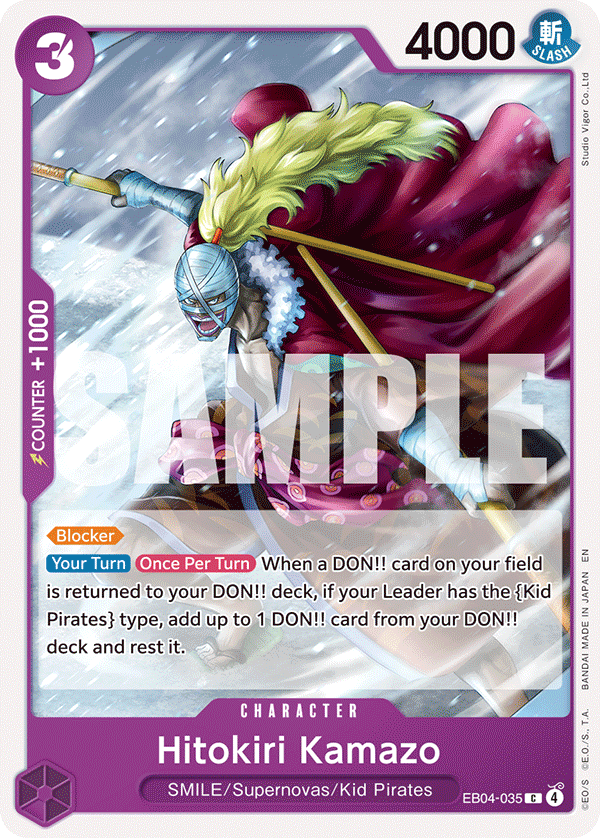Hitokiri Kamazo One Piece card