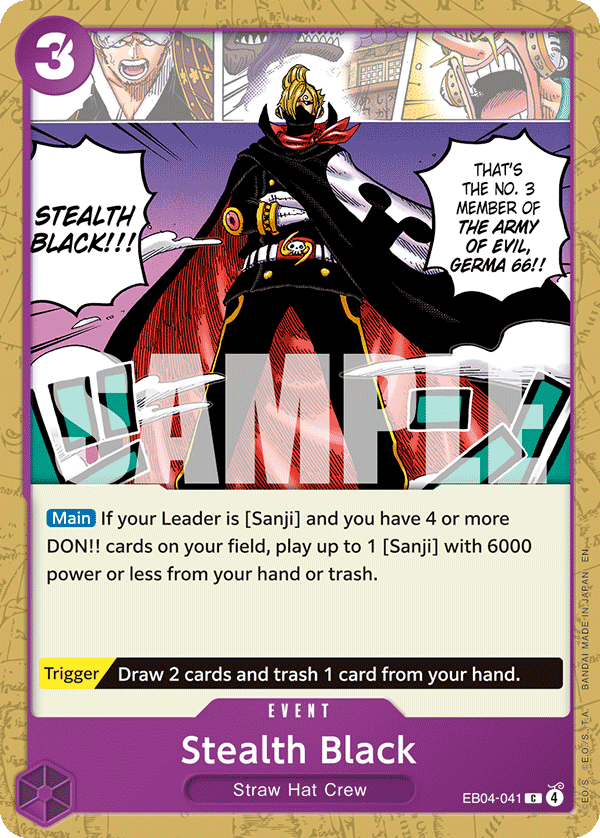 Stealth Black One Piece card