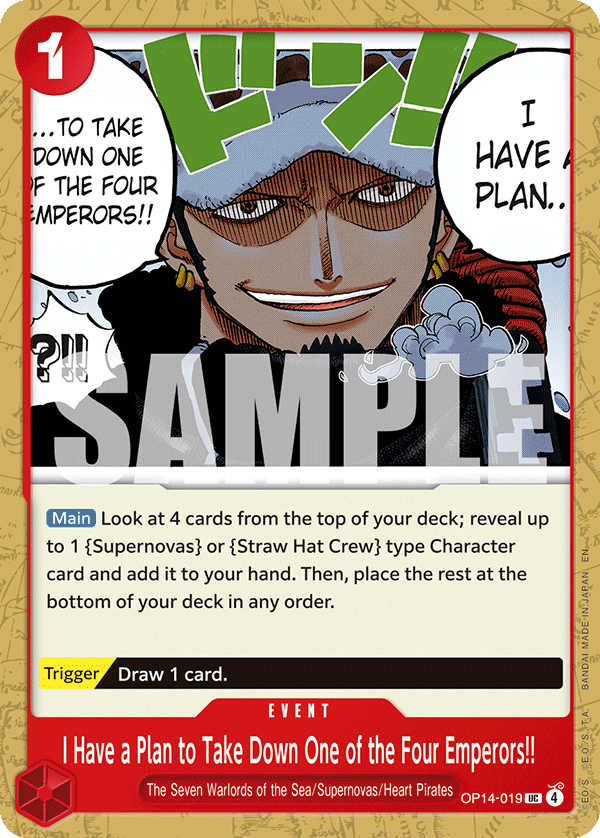 I Have a Plan to Take Down One of the Four Emperors!! One Piece card