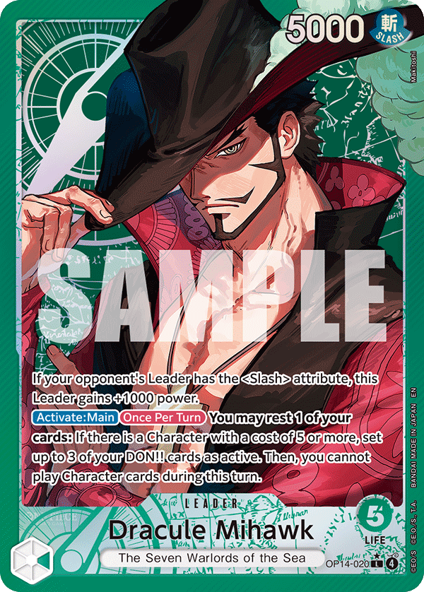 Dracule Mihawk One Piece card