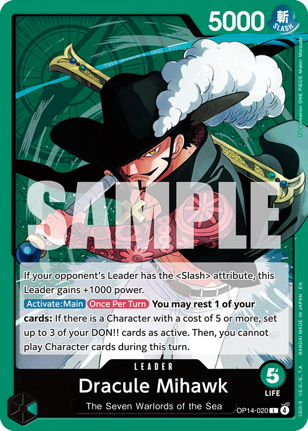 Dracule Mihawk One Piece card