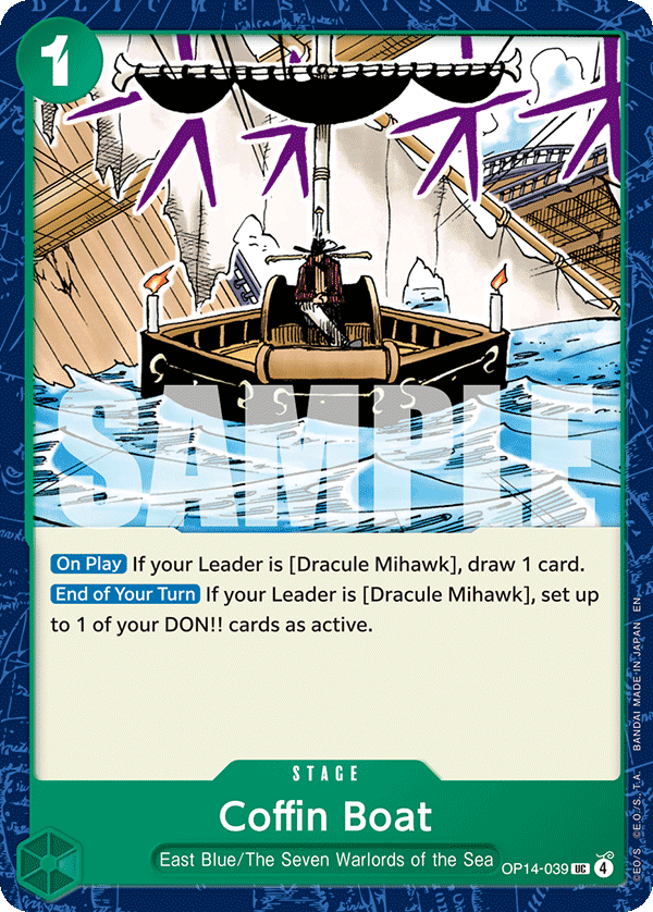 Coffin Boat One Piece card