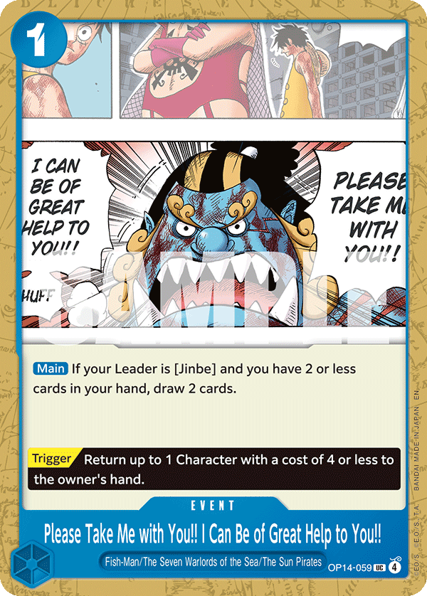 Please Take Me with You!! I Can Be of Great Help to You!! One Piece card