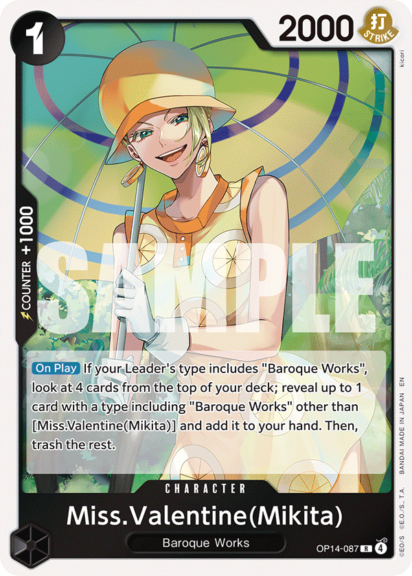 Miss.Valentine(Mikita) One Piece card