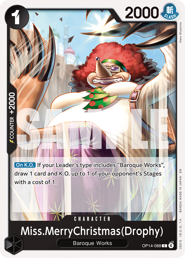 Miss.MerryChristmas(Drophy) One Piece card