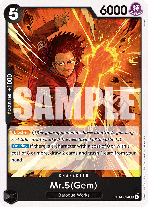 Mr.5(Gem) One Piece card