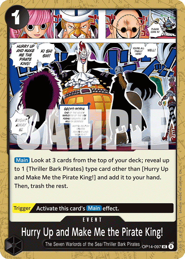 Hurry Up and Make Me the Pirate King! One Piece card