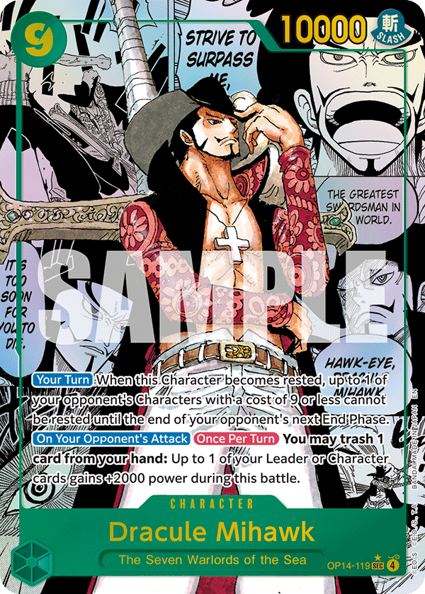 Dracule Mihawk One Piece card