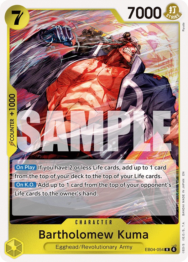 Bartholomew Kuma One Piece card