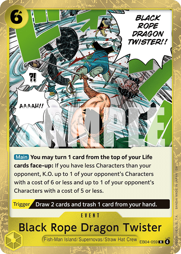 Black Rope Dragon Twister One Piece card