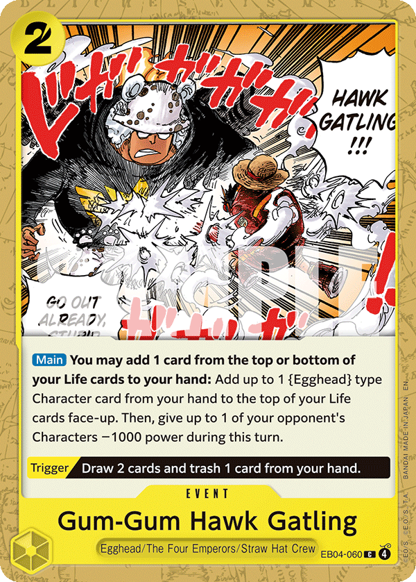 Gum-Gum Hawk Gatling One Piece card