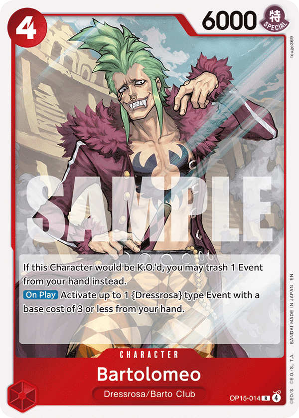 Bartolomeo One Piece card