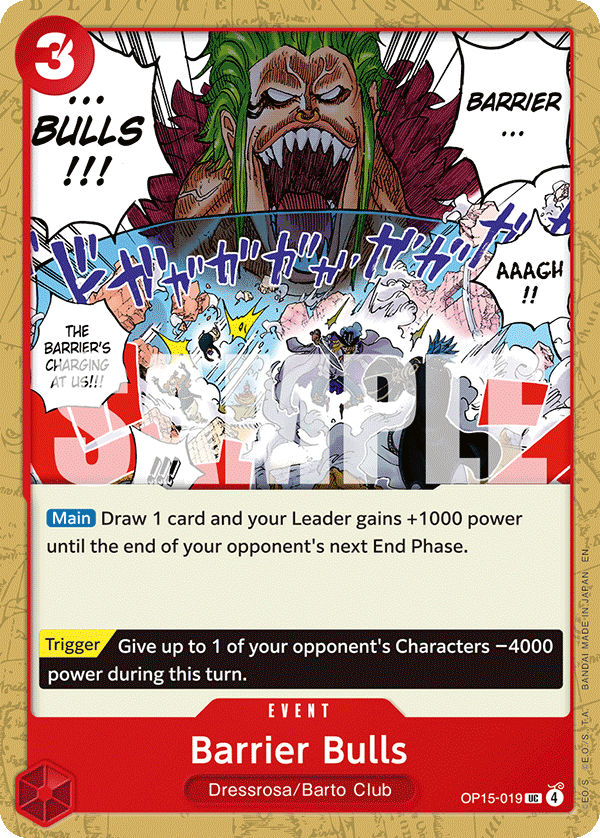 Barrier Bulls One Piece card
