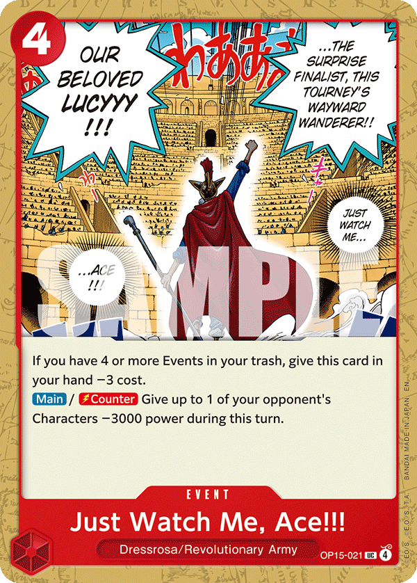 Just Watch Me, Ace!!! One Piece card