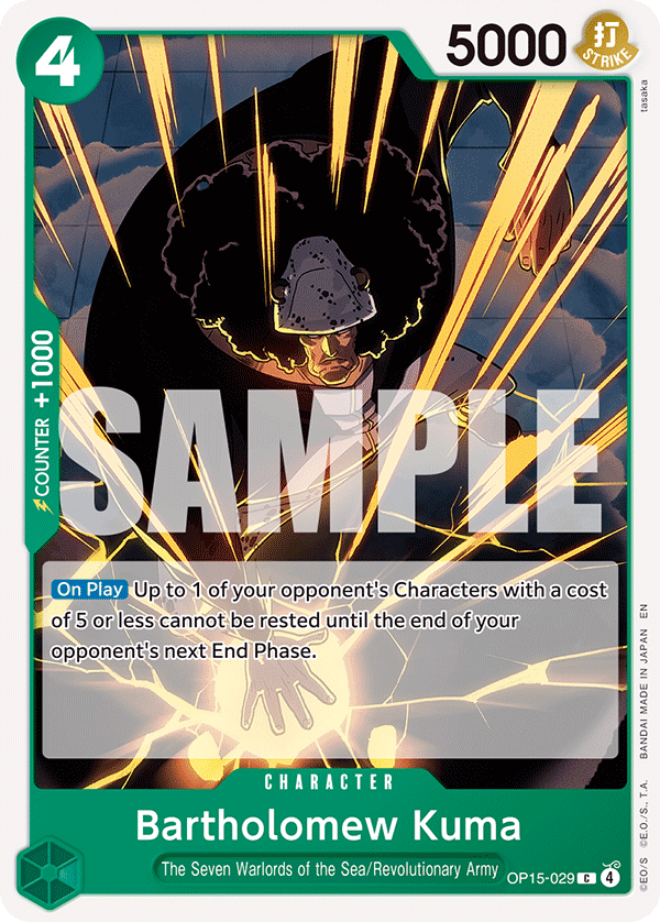 Bartholomew Kuma One Piece card