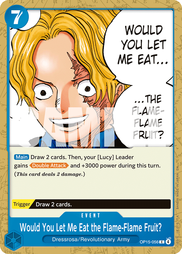 Would You Let Me Eat the Flame-Flame Fruit? One Piece card