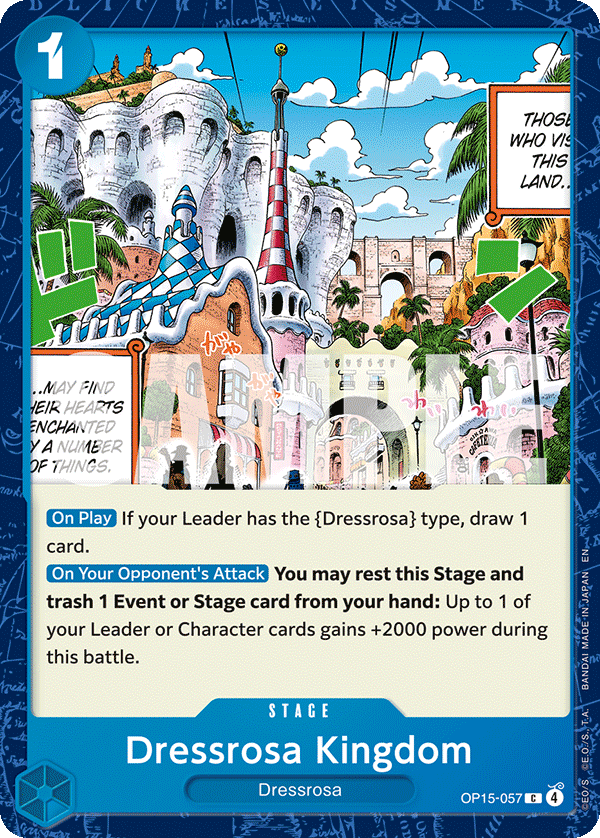 Dressrosa Kingdom One Piece card
