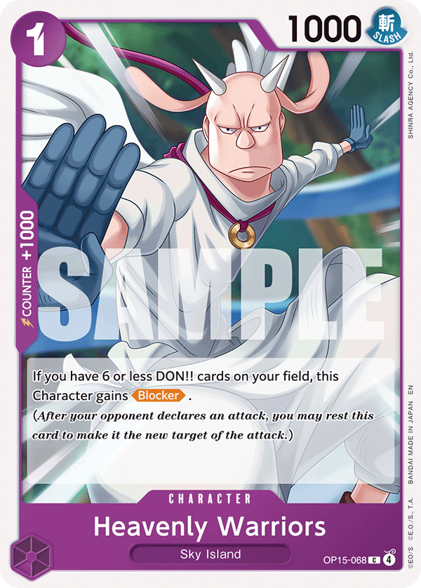 Heavenly Warriors One Piece card