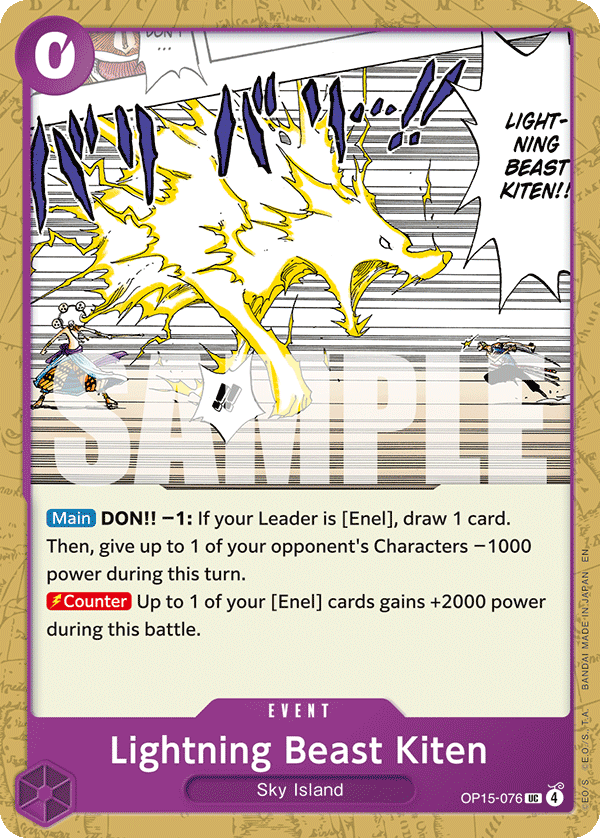 Lightning Beast Kiten One Piece card