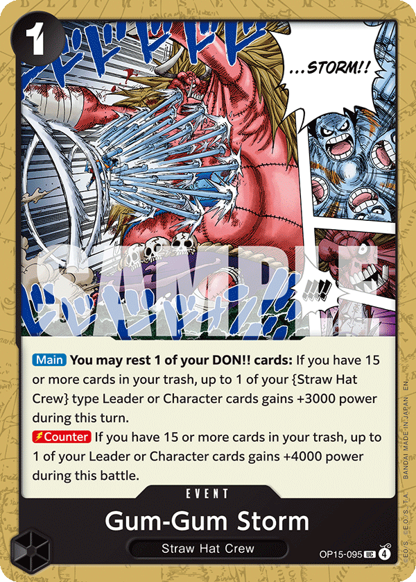 Gum-Gum Storm One Piece card
