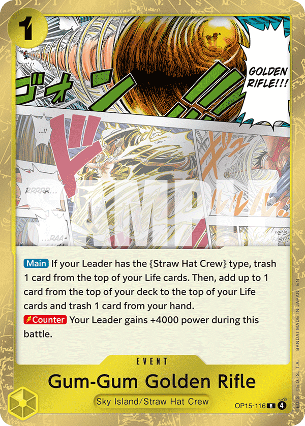 Gum-Gum Golden Rifle One Piece card