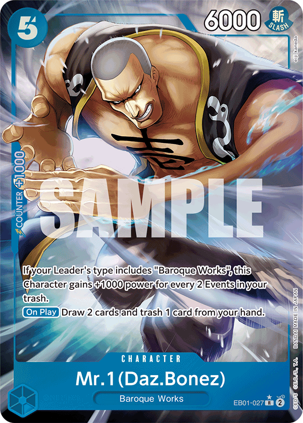Mr.1(Daz.Bonez) One Piece card