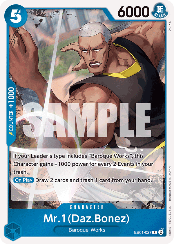 Mr.1(Daz.Bonez) One Piece card